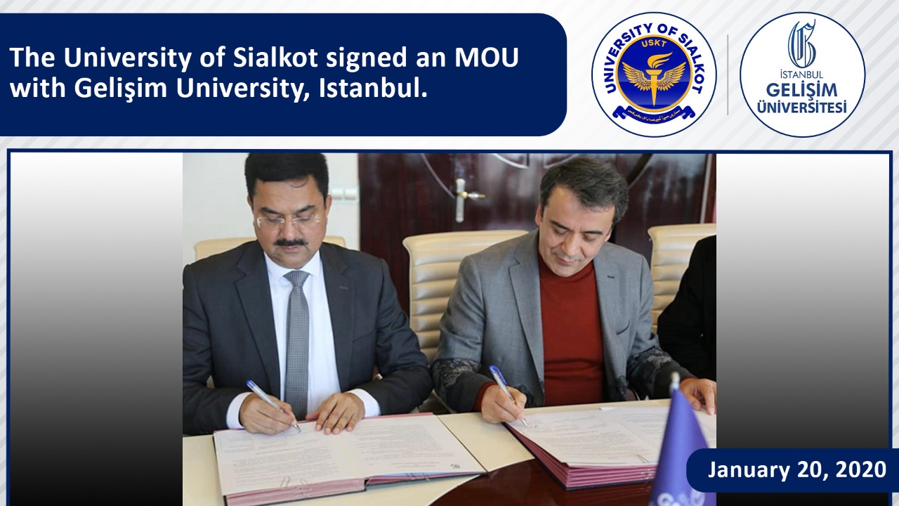 The University of Sialkot signed an MOU with Gelişim University, Istanbul.